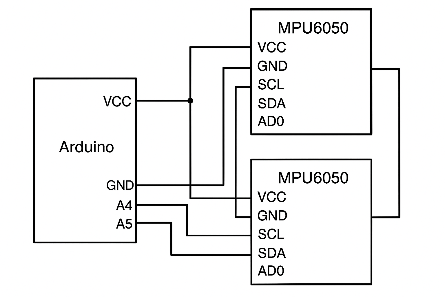 Connecting Two MPU6050 Sensors to Arduino
